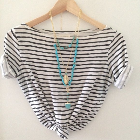 3 Layers Bohemian Turquoise Necklace - Picture 5 of 6